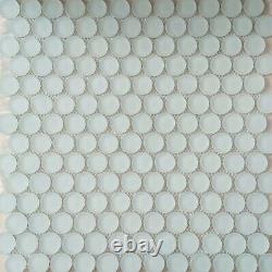 100 sheets Bulk Discount Frosted Penny Round Glass Mosaic Tile