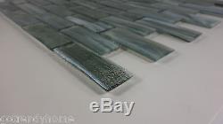 10SF Gray Stained Glass Mosaic Tile Kitchen Backsplash Spa Wall Faucet Shower
