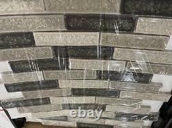 10X (sheets)12x12x8mm Glossy Glass Floor And Wall Tile (1sqft)EA