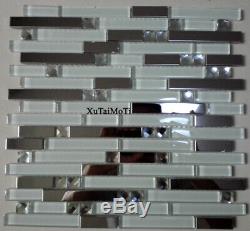 11PCS metal glass mosaic tile kitchen backsplash bathroom shower wall tiles