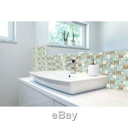 11-PCS Beach Style Backsplash Tile Glass Stone Mix Resin Shell Mosaic Walls NB02
