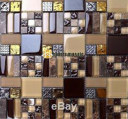 11 sqft glass mosaic bathroom shower wall floor tile kitchen backsplash HMEE012
