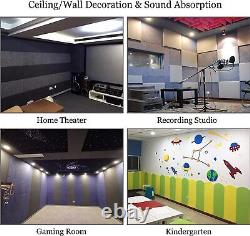 1296PCS Acoustic Foam Panels Sound Noise Proof Absorbing Wall Tiles Studio KTV