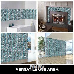 12 Sq Ft Interlocking Backsplash Glass Tile Iridescent Kitchen Bath Wall Deco