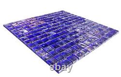 12x12 Tile Blue Glass Shower Mosaic Wall Backsplash 50 Tiles T-20