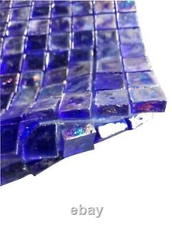 12x12 Tile Blue Glass Shower Mosaic Wall Backsplash 50 Tiles T-20