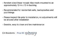 13 PCs. Brand New American Olean Mosaic Glass Backsplash Wall Tile #0644562