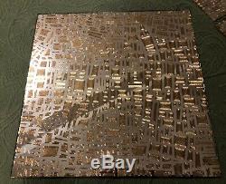 (15) Vintage Square MIRROR WALL TILES Gold Copper Plated 1975 12 x 12 Glass