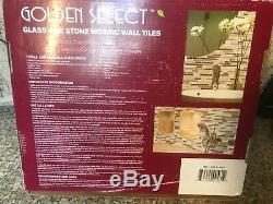 16 boxes Golden Select Glass & Stone Mosaic Wall Tile 616673 Med Fusion Tiles