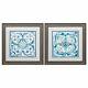 19 X 19 Distressed Wood Toned Frame Carribean Tile (Set of 2)