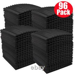 24 48 96 Pack Acoustic Foam Panels Studio Noise Soundproofing Wall Tiles 1212in