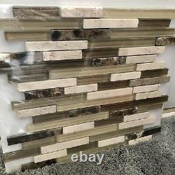 24 sq. Ft Golden Select Glass and Stone Mosaic Wall Tiles