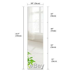 (260260) BEAUTY4U Wall Mirror Tiles of Glass 6PCS 10x10 Flexible Frameless