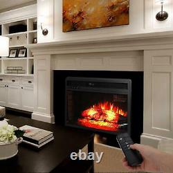 26 inch 1500w Embedded Fireplace Inclined Wall Tile / Fake Wood / Single Color