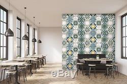 3D Pretty Glass Floral 3 Texture Tiles Marble Wall Paper Decal Wallpaper Mural