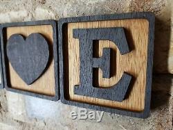 3D Tiles Scrabble Wooden Letter Wall Art Plywood Finished Oil Decor Personalised
