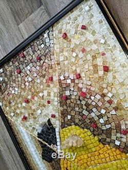 3D Wall Hanging Glass tile and Mineral Mosaic Matador by Genaro Alvarez 1955