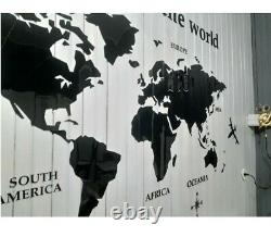 3D World Map Acrylic Wall Sticker Home Decor Decals Mural Room Brick Mirror DIY