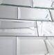 3x6 Wide Beveled Subway Mirror Tile Backsplashes Walls box of 40