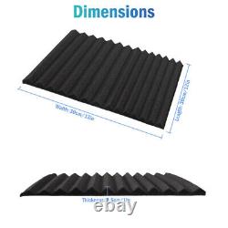 48 96 Pack Acoustic Foam Panels Studio Noise Soundproofing Wall Tiles 1212in US