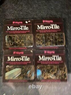 4 Boxes of 6=24 Vintage Mirro Tile Glass Gold Vein Wall Mirror 12x 12 NOS