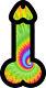 50X Tie Dye Penis Sticker Decal For Car, Waterbottle, Any Flat Surface