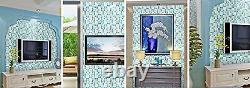 5-Sheets Blue Cracked Mosaic Tile Kitchen Backsplash, Resin Shell Tile Beach