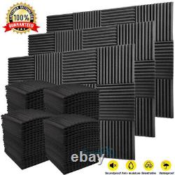 96 PACK 12X12X1 Acoustic Foam Panel Wedge Studio Soundproofing Wall Tiles