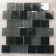 ABOLOS Pool Tile 12.25x12.25 Gray/Black Square Mosaic Textured Glass Wall