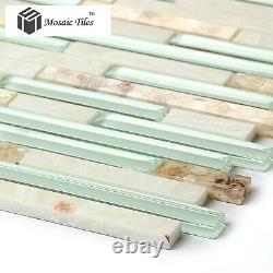 AU/UK Tile Beach Style Shell Tiles Sea Green Interlocking Kitchen Backsplash