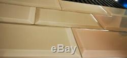 Abolos 3-in x 6-in Frosted Elegance Beige Glass Subway Wall Tile Case