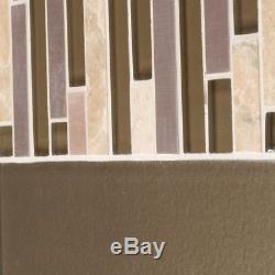 Aluminum Brown 4 in. X 16 in. Glossy Glass Wall Tile (10.56 sq. Ft. / case)