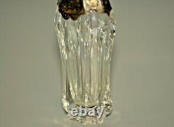 Antique Victorian Sterling Silver Crystal Cut Glass Miniature Snuff Bottle