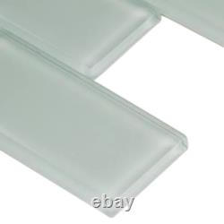 Arctic Ice Subway 12 In. X 12 In. X 8 Mm Glass Mesh-Mounted Mosaic Tile 10 Sq