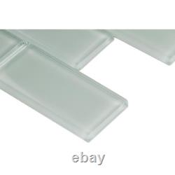 Arctic Ice Subway 12 In. X 12 In. X 8 Mm Glass Mesh-Mounted Mosaic Tile 10 Sq