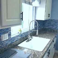 Art3d grout Decorative Tile, Blue/Gray, Glass, for Kitchen Backsplash or Bath