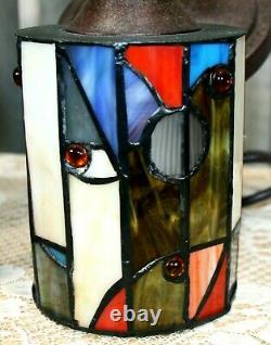 Art Deco Sconces Slag Glass Warhol Dali Style Mosaic Tile Porch Wall Light Lamp