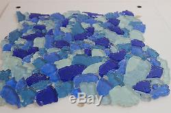 BAHAMA SURF Blue Glass Mosaic Tile Bath Pool Tiles Backsplash Spa Floor Wall