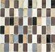 BEIGE/BROWN/GRAY/BLACK Mosaic tile GLASS/STONE Square WALL Bath 87-131210 sheet