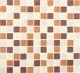 BEIGE/BROWN MIX FROSTED Mosaic tile GLASS Square WALL Bath 72-1311 10 sheet