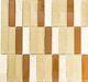 BEIGE/TERRACOTTA MIX Mosaic tile GLASS/STONE Stick WALL Bath 87-1204 10 sheet
