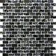BLACK Clear Translucent Mosaic tile BRICK GLASS/STONE WALL Bath 87-b112810sheet