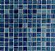 BLUE MIX STRIPES Mosaic tile GLASS Square WALL Bath & Kitchen 74-040910 sheet