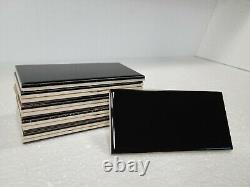 Black Ceramic Tile 3x6 in Vintage Subway Rectangle Glossy American Olean 10 pc