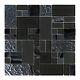 Black Glass and Marble Stone Mosaic Tile Backsplash Kitchen Bath Shower TDH91MDR