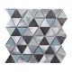 Black Gray Triangle Modern Pattern Aluminum Glass Mosaic Backsplash Tile Kitchen