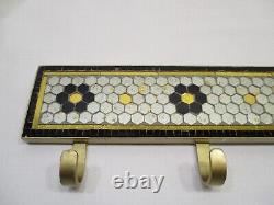 Blemished Anthropologie Bistro Tile Poppy Jewelry Organizer Wall Hanger Home