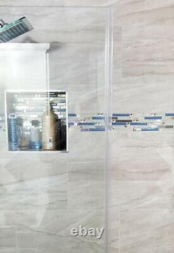 Blue Glass Tile 10 sheets Seashell Inlayed Bath Accent Wall Kitchen Backsplash