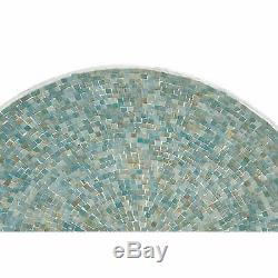 Blue Metal Mosaic Tile Wall Platter Blue