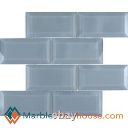 Blue Polished Glass Mosaic Wall Tile 100 Sq. Ft. + Free Shipping